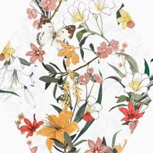 Hexa Paradise Blanc Mat 23x27